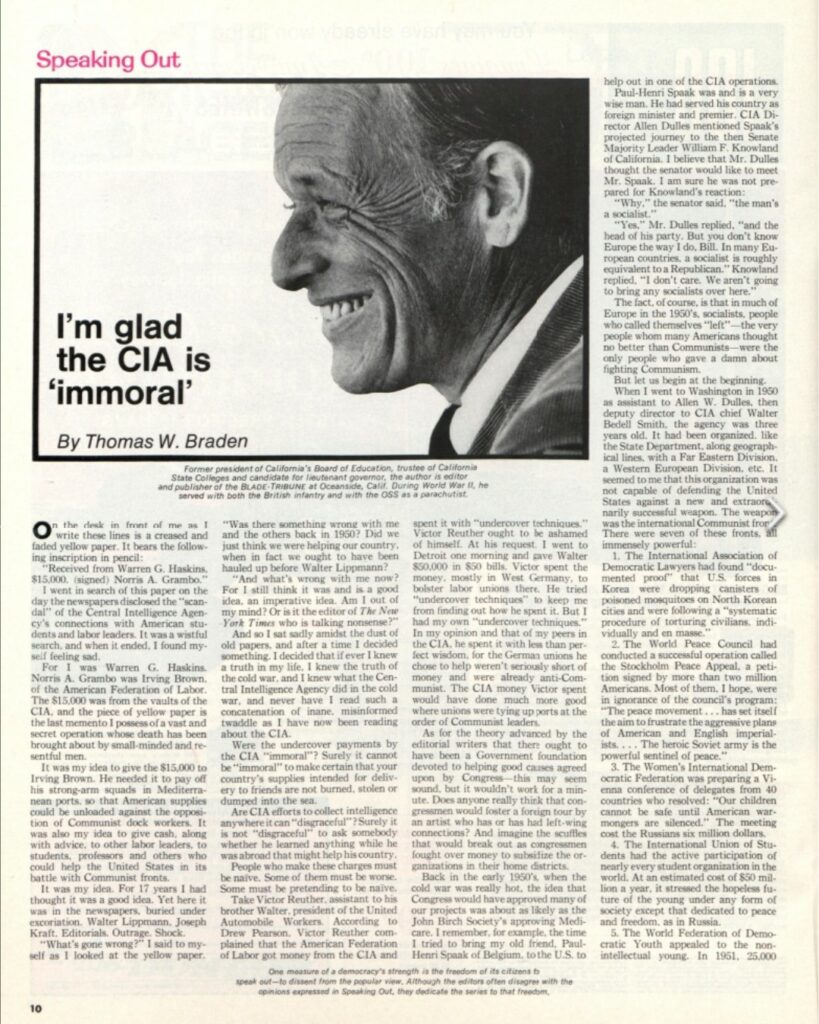 L’art contemporain et la CIA. L’exemple de Pollock.