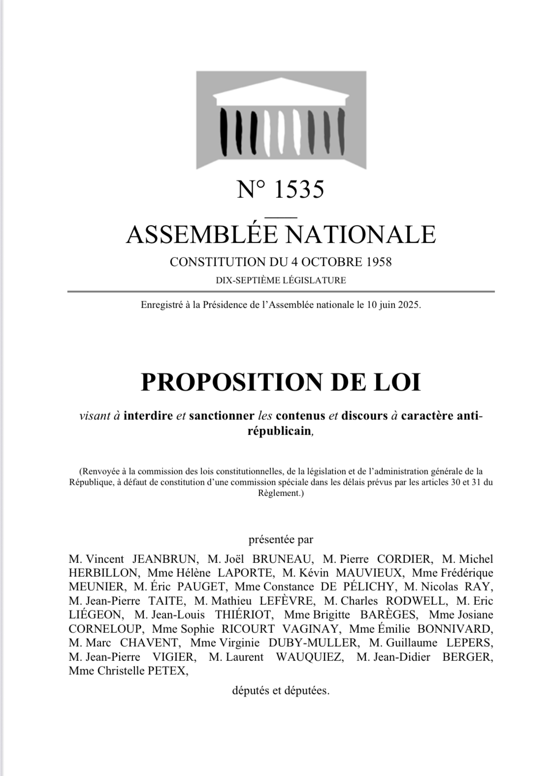 𧱠Une loi contre les « discours anti-républicains » : un texte à haut risque